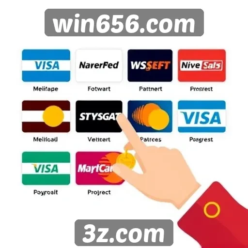 Métodos de pagamento disponíveis em win656.com